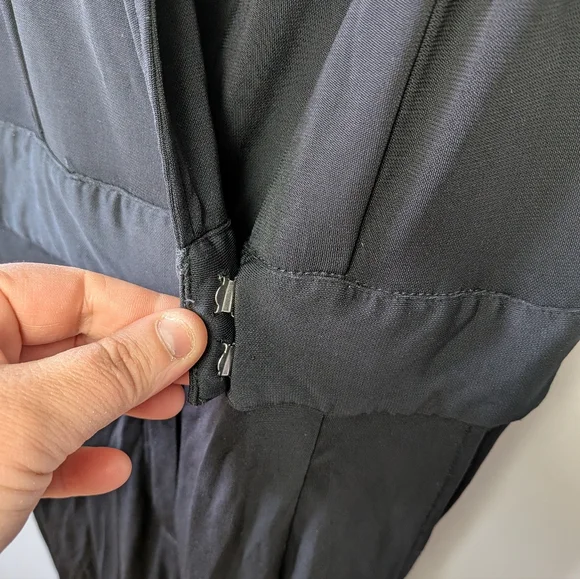 GANNI Marilyn Black Romper Sleeveless Size XS elegant Formal V Neck Feminine - Picture 5 of 16